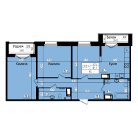 3 ккв (Евро) № 241 Дом: 10 Корп.: 2 , Секция 2  в ЖК ПРАГМА city