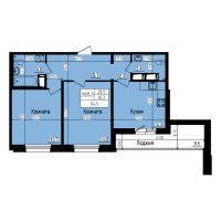 2 ккв № 797 Дом: 10 Корп.: 2 , Секция 5  в ЖК ПРАГМА city