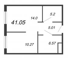 1 ккв № 1340-1 Уч. 3 , Секция 1  в ЖК ПРОМОЛОDОСТЬ