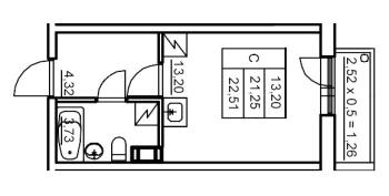 Студия № 327 Корп.: 6 , Секция 6  в ЖК Панорама Юкки