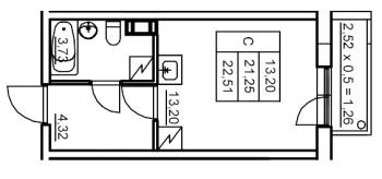 Студия № 261 Корп.: 6 , Секция 5  в ЖК Панорама Юкки
