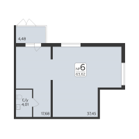 К. пом № НП6 Корп.: 6 , Секция 6  в ЖК Панорама Юкки