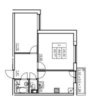 2 ккв № 111 Корп.: 6 , Секция 3  в ЖК Панорама Юкки