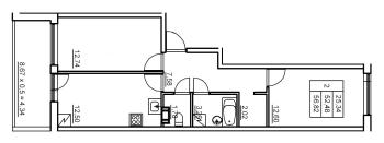 2 ккв № 123 Корп.: 6 , Секция 3  в ЖК Панорама Юкки
