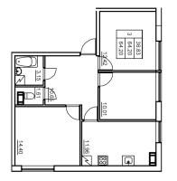 3 ккв № 60 Корп.: 6 , Секция 2  в ЖК Панорама Юкки