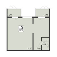 К. пом № НП5 Корп.: 6 , Секция 6  в ЖК Панорама Юкки