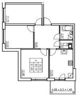 3 ккв № 7 Корп.: 6 , Секция 1  в ЖК Панорама Юкки
