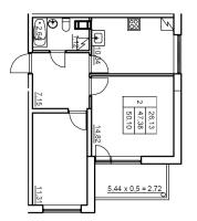 2 ккв № 329 Корп.: 6 , Секция 6  в ЖК Панорама Юкки