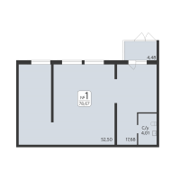 К. пом № НП1 Корп.: 6 , Секция 5  в ЖК Панорама Юкки