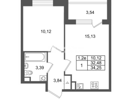 2 ккв (Евро) № 150 Корп.: 8.1 , Секция 1.4  в ЖК Парадный ансамбль