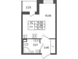 Студия № 204 Корп.: 8.6 , Секция 1.4  в ЖК Парадный ансамбль