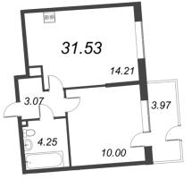 1 ккв № 182 Корп.: 4 , Секция 5  в ЖК Парадный ансамбль