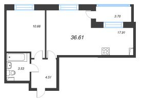 2 ккв (Евро) № 21 Корп.: 6.2 , Секция 1  в ЖК Парадный ансамбль