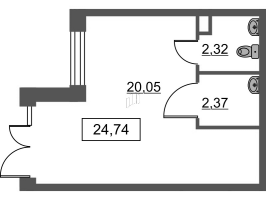 К. пом № НП4 Корп.: 5 , Секция 1.1  в ЖК Парадный ансамбль