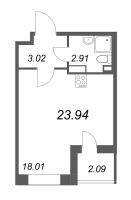 Студия № 313 Корп.: 5 , Секция 3.1  в ЖК Парадный ансамбль