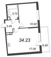 2 ккв (Евро) № 195 Корп.: 4 , Секция 5  в ЖК Парадный ансамбль