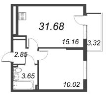 2 ккв (Евро) № 109 Корп.: 2 , Секция 1.2  в ЖК Парадный ансамбль