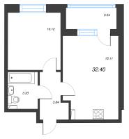 2 ккв (Евро) № 26 Корп.: 8.2 , Секция 1  в ЖК Парадный ансамбль