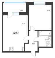 2 ккв (Евро) № 123 Корп.: 8.2 , Секция 3  в ЖК Парадный ансамбль