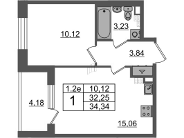 2 ккв (Евро) № 48 Корп.: 7.13 , Секция 1  в ЖК Парадный ансамбль