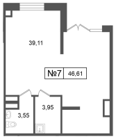 К. пом № НП7 Корп.: 8.3 , Секция 2  в ЖК Парадный ансамбль