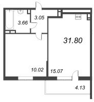 2 ккв (Евро) № 55 Корп.: 1.2 , Секция 1  в ЖК Парадный ансамбль