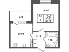 1 ккв № 776 Корп.: 8.1 , Секция 2.2  в ЖК Парадный ансамбль