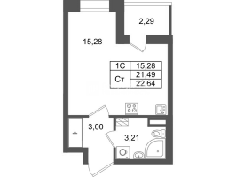 Студия № 140 Корп.: 8.3 , Секция 3  в ЖК Парадный ансамбль