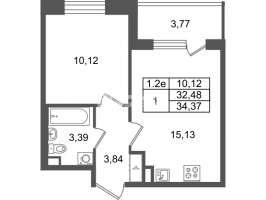 2 ккв (Евро) № 319 Корп.: 8.1 , Секция 1.7  в ЖК Парадный ансамбль