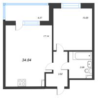 2 ккв (Евро) № 49 Корп.: 5 , Секция 1.2  в ЖК Парадный ансамбль
