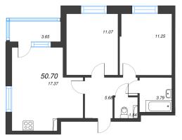 3 ккв (Евро) № 12 Корп.: 8.2 , Секция 1  в ЖК Парадный ансамбль
