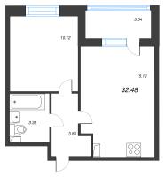 2 ккв (Евро) № 259 Корп.: 8.2 , Секция 6  в ЖК Парадный ансамбль