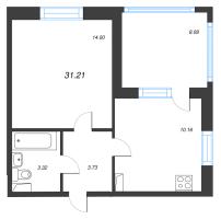 1 ккв № 2 Корп.: 6.2 , Секция 1  в ЖК Парадный ансамбль