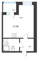 Студия № 125 Корп.: 8.2 , Секция 3  в ЖК Парадный ансамбль