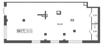 К. пом № НП17 Корп.: 7.10 , Секция 3  в ЖК Парадный ансамбль