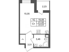Студия № 138 Корп.: 8.1 , Секция 1.4  в ЖК Парадный ансамбль