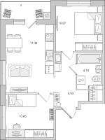 3 ккв (Евро) № 1085 Корп.: 3.2 , Секция 9  в ЖК Parkolovo