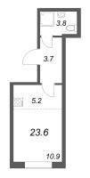 Студия № 15 Корп.: 1.1 , Секция 1  в ЖК Парусная 1