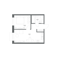 2 ккв (Евро) № 267 Корп.: 1.3 , Секция 1  в ЖК Парусная 1