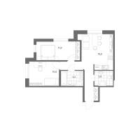 3 ккв (Евро) № 1086 Корп.: 4.1 , Секция 1  в ЖК Парусная 1
