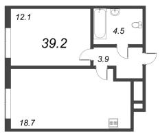 2 ккв (Евро) № 662 Корп.: 3.1 , Секция 2  в ЖК Парусная 1