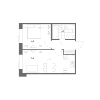 2 ккв (Евро) № 1092 Корп.: 4.1 , Секция 1  в ЖК Парусная 1