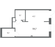 К. пом № НП-2 Корп.: 1.1 , Секция 1  в ЖК Парусная 1