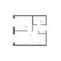 2 ккв (Евро) № 217 Корп.: 1.3 , Секция 1  в ЖК Парусная 1