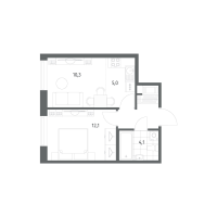 2 ккв (Евро) № 315 Корп.: 1.3 , Секция 1  в ЖК Парусная 1