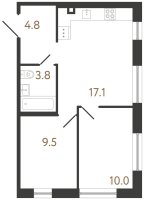 3 ккв (Евро) № 294 Корп.: 1 , Секция 3  в ЖК Передвижники 2