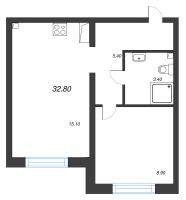 1 ккв № 112 Дом: 216.1 Корп.: 18.1 Уч. 132 , Секция 1  в ЖК Пейзажный квартал