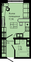 Студия № C3-99 Дом: 3 Корп.: C3 , Секция C3  в ЖК Pixel