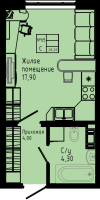 Студия № C3-65 Дом: 3 Корп.: C3 , Секция C3  в ЖК Pixel
