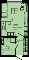Студия № C3-61 Дом: 3 Корп.: C3 , Секция C3  в ЖК Pixel